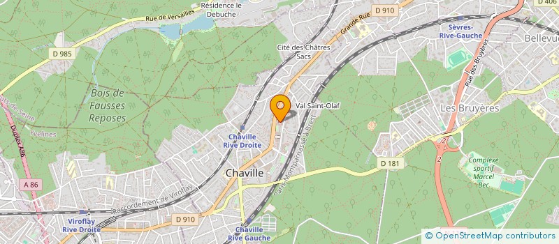 localisation de l'entreprise A.C.L. ELEC à CHAVILLE