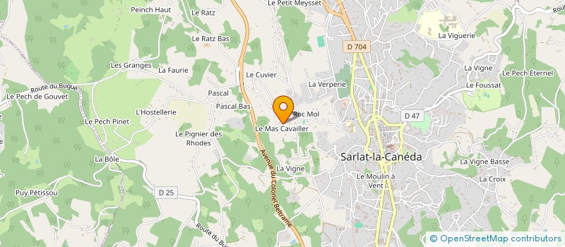 localisation de l'entreprise A.C LAKANAL à SARLAT-LA-CANEDA