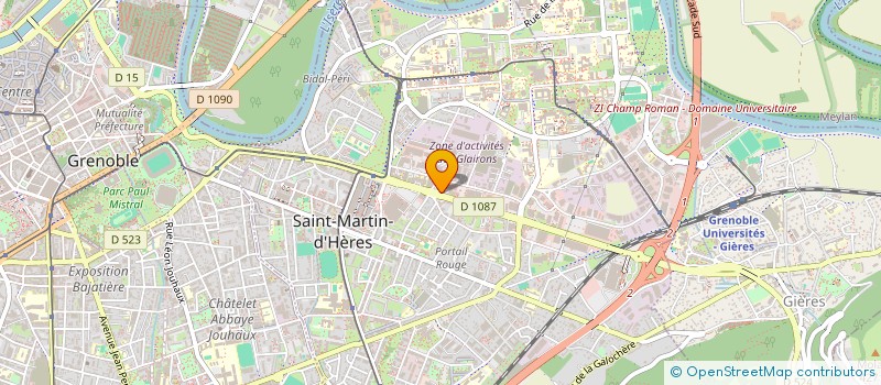 localisation de l'entreprise A.C.M.  SAINT-MARTIN-D'HERES