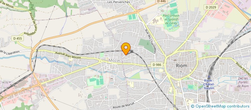 localisation de l'entreprise A.C.M.  CHATEL-GUYON