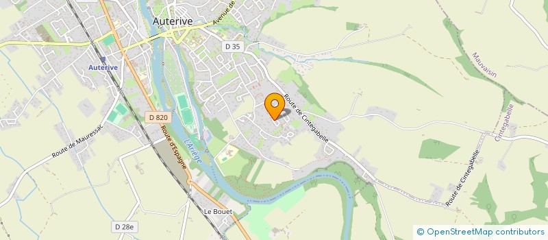 localisation de l'entreprise A.C.M.  AUTERIVE