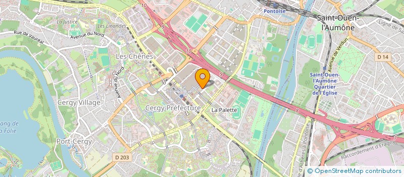 localisation de l'entreprise A.C.M, ASSOCIATION CITE MODELE  CERGY