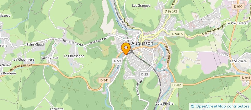 localisation de l'entreprise A.C.M.D. à AUBUSSON