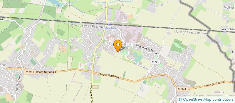 localisation de l'entreprise A.C.M.N.  BAISIEUX