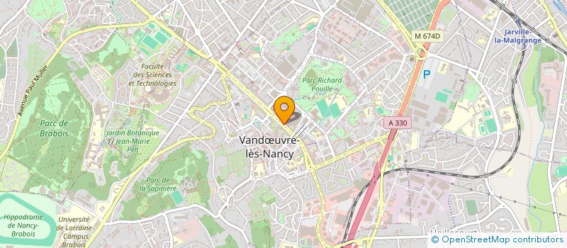 localisation de l'entreprise A.C.M.TOITURE à VANDŒUVRE-LES-NANCY