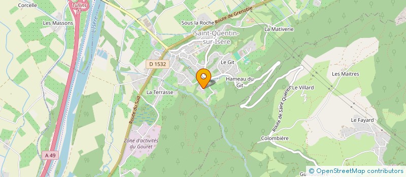 localisation de l'entreprise A.C.O. à SAINT-QUENTIN-SUR-ISERE