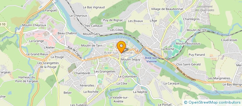 localisation de l'entreprise A.C.P. à AIXE-SUR-VIENNE