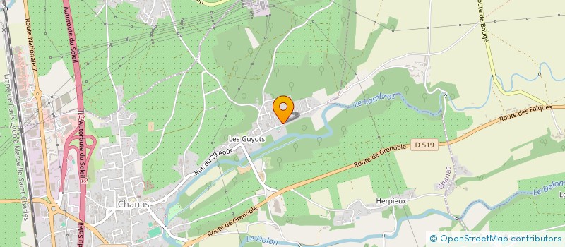 localisation de l'entreprise A.C.P.  CHANAS