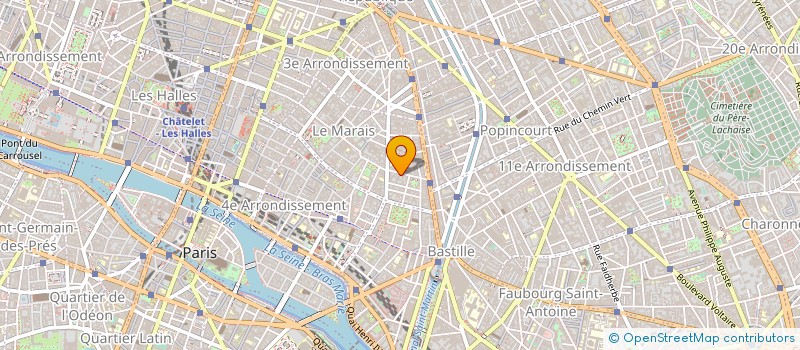 localisation de l'entreprise A.C.P.  PARIS