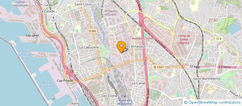 localisation de l'entreprise A.C.P.H. (AGENCE CENTRALE POUR PROTECTIO  MARSEILLE