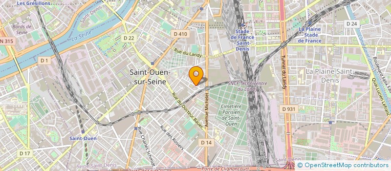 localisation de l'entreprise A.C.R à SAINT-OUEN-SUR-SEINE