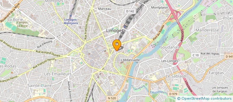 localisation de l'entreprise A.C.R à LIMOGES