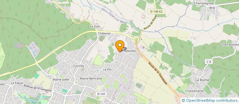 localisation de l'entreprise A.C.R. - ALUTI CONSTRUCTION RENOVATION  SAINT-PALAIS-SUR-MER