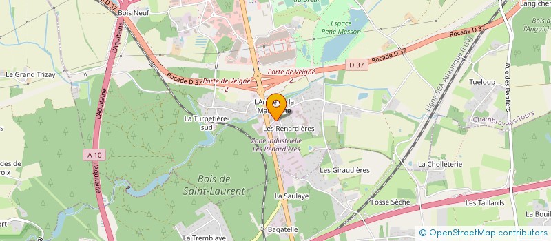 localisation de l'entreprise A.C.S LOCATION  CHAMBRAY-LES-TOURS