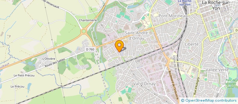 localisation de l'entreprise A C T I V A M à LA ROCHE-SUR-YON