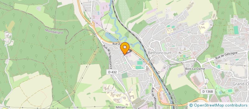 localisation de l'entreprise A.C.T.S   AUTO CONTROLE TECHNIQUE SABBAGH  MONTBELIARD