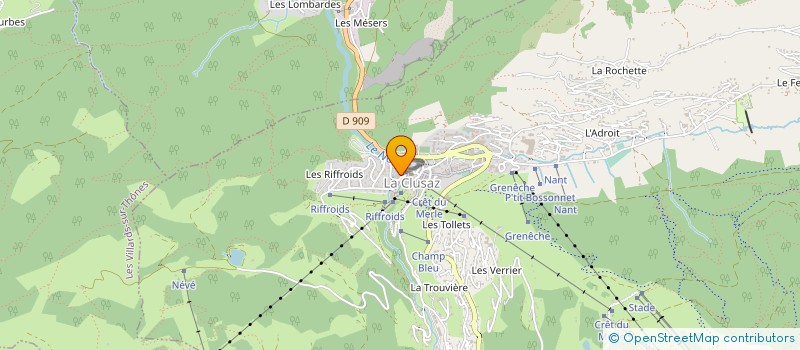 localisation de l'entreprise A.C.V. à LA CLUSAZ