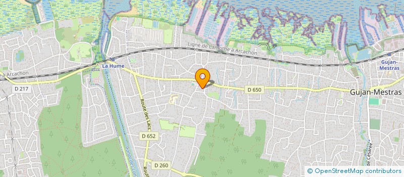 localisation de l'entreprise A.C.V. DE LA DUNE  GUJAN-MESTRAS