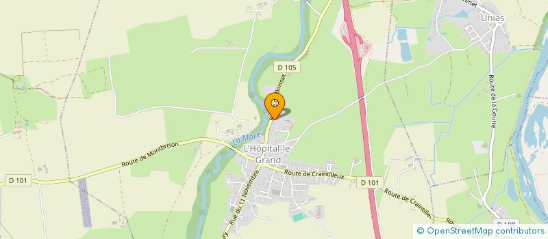 localisation de l'entreprise A C V TRANSPORTS  L'HOPITAL-LE-GRAND