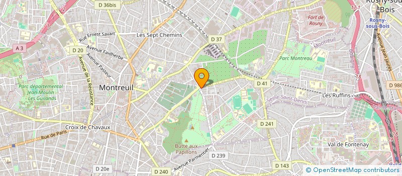 localisation de l'entreprise A CA ROULE  MONTREUIL