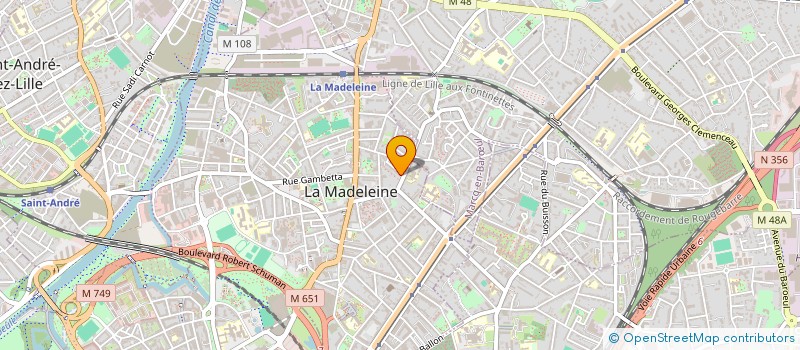 localisation de l'entreprise A.CARRETA à LA MADELEINE