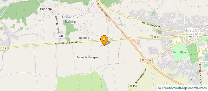 localisation de l'entreprise A CHACUN SON PANIER  ORNACIEUX-BALBINS