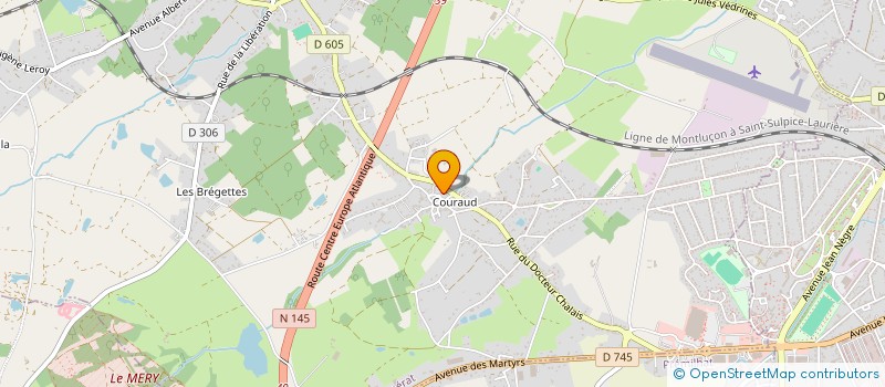 localisation de l'entreprise A - CHAULIER à DOMERAT