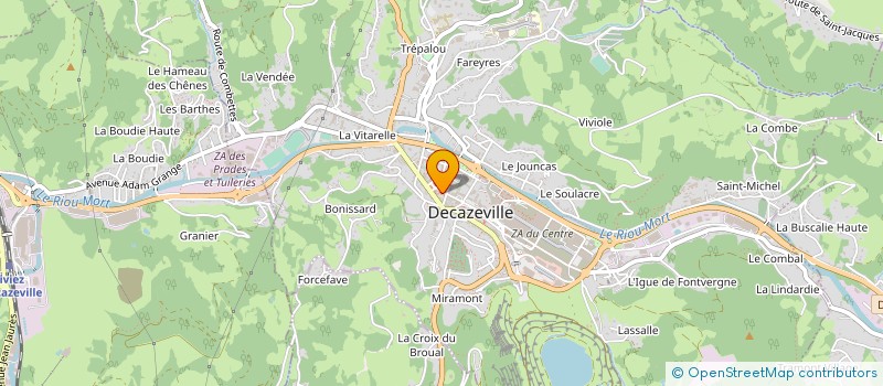 localisation de l'entreprise A CIEL OUVERT à DECAZEVILLE
