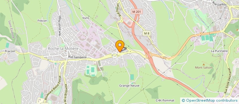 localisation de l'entreprise A CLOCHE-PIED à ROCHE-LA-MOLIERE