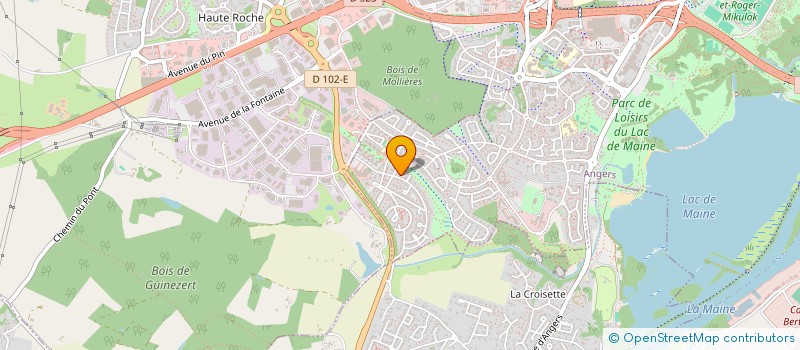localisation de l'entreprise A COEUR VAILLANT à ANGERS
