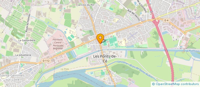 localisation de l'entreprise A'COIFF TOUTOU à LES PONTS-DE-CE