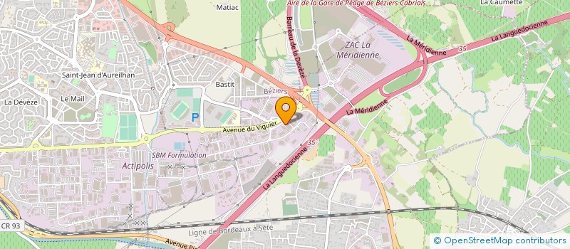 localisation de l'entreprise A+ COMMUNICATIONS à VILLENEUVE-LES-BEZIERS