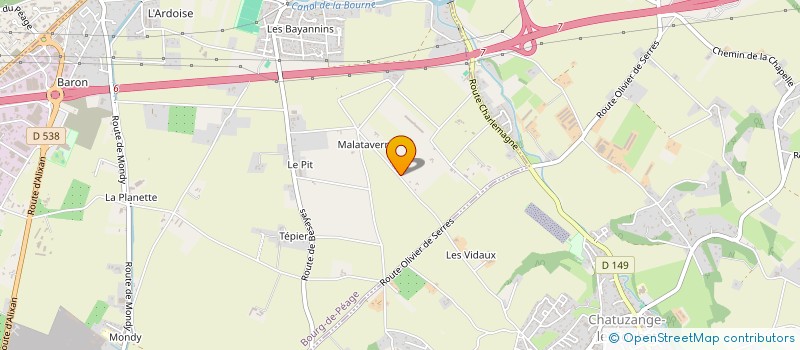 localisation de l'entreprise A'CONTACT à BOURG-DE-PEAGE