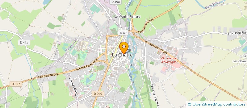 localisation de l'entreprise A CONTRE-COURANT à LA CHATRE