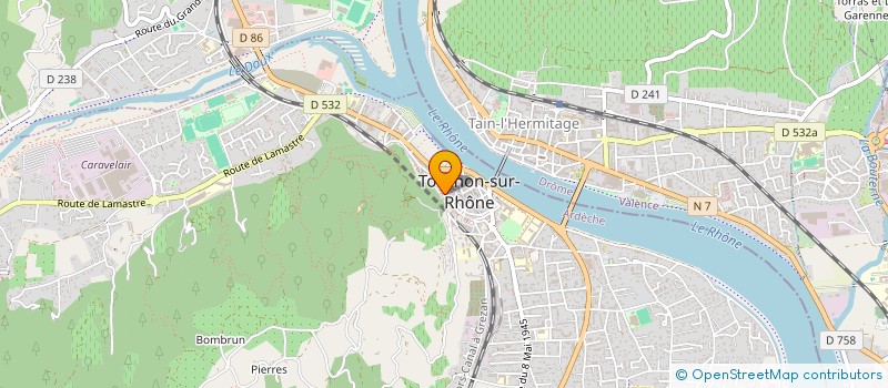 localisation de l'entreprise A-CORE-D à TOURNON-SUR-RHONE