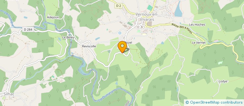 localisation de l'entreprise A.CORPS  VERNOUX-EN-VIVARAIS