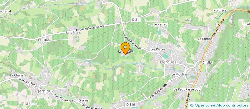 localisation de l'entreprise A'CORPS NATURE à PORTE-DES-PIERRES-DOREES