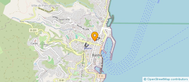 localisation de l'entreprise A CORSICA TV CAP RADIO à BASTIA
