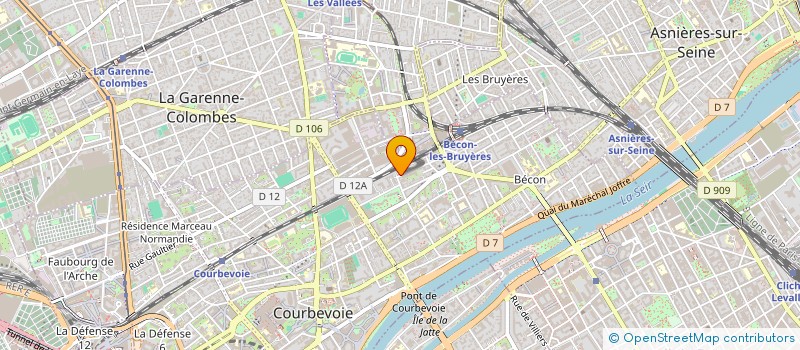 localisation de l'entreprise A COURT D'IDEES PRODUCTIONS à COURBEVOIE