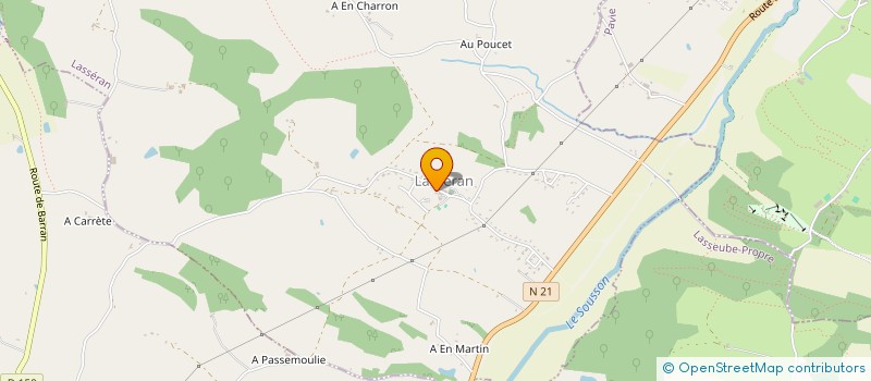 localisation de l'entreprise A CUBA ASSOCIATION SPORTIVE ET CULTURELLE  LASSERAN