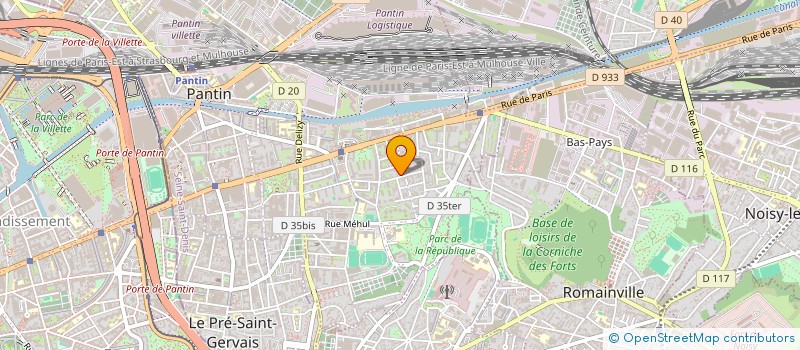 localisation de l'entreprise A.D. 26  PANTIN