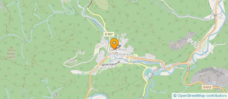 localisation de l'entreprise A D 34 PAROISSE ST PONS DU JAUR à SAINT-PONS-DE-THOMIERES