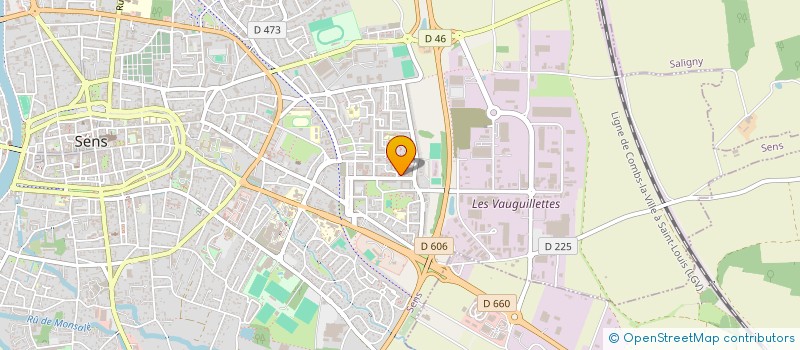 localisation de l'entreprise A.D.  SENS