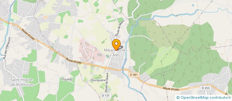 localisation de l'entreprise A.D.A à MEJANNES-LES-ALES