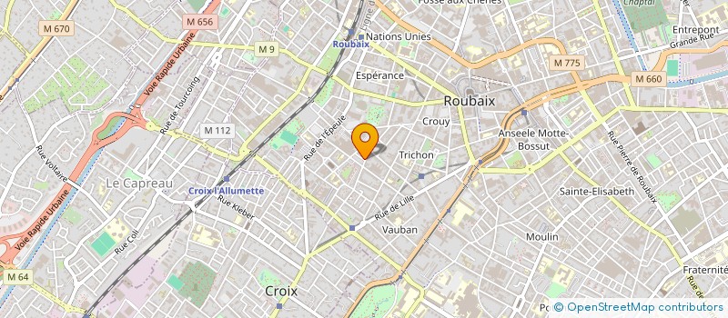 localisation de l'entreprise A.D.A.L.I.  ROUBAIX