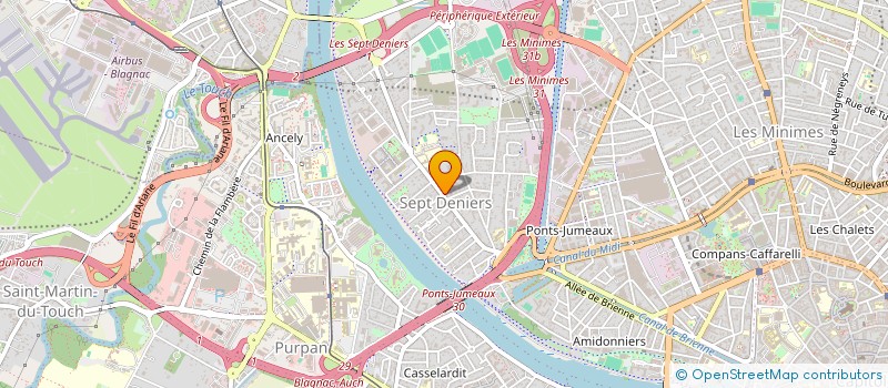 localisation de l'entreprise A.D.A.M.C.F ET AMI ET FA  TOULOUSE