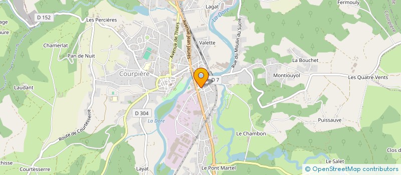localisation de l'entreprise A D AUVERGNE BETAIL à COURPIERE