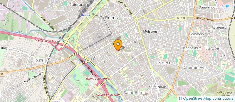 localisation de l'entreprise A.D.B. IMMOBILIER  REIMS