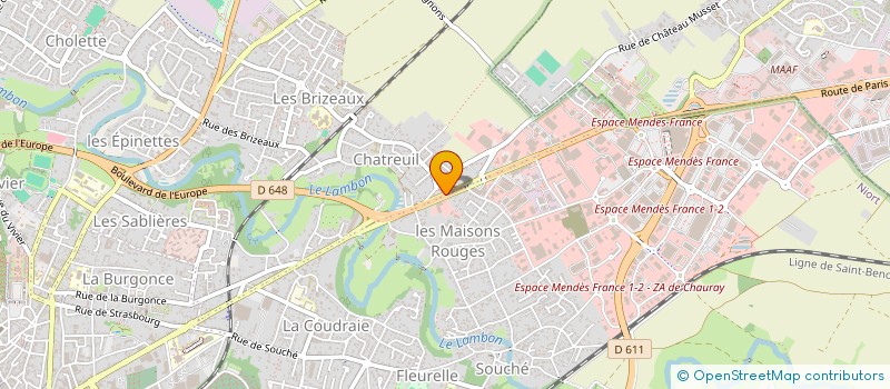 localisation de l'entreprise A.D.B.S.  NIORT