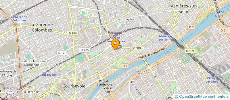 localisation de l'entreprise A D B SARL à COURBEVOIE